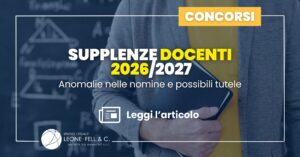 Supplenze docenti 2026/2027: anomalie nelle nomine e possibili tutele