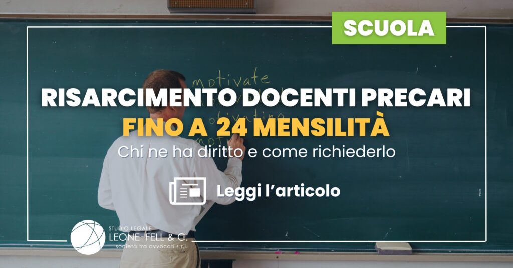 Il risarcimento docenti precari spetta, quando ne ricorrono i presupposti, a chi ha lavorato a lungo con contratti a tempo determinato. Se hai superato 36 mesi di servizio, puoi ottenere un'indennità da 4 a 24 mensilità. Le recenti pronunce della Cassazione aprono nuove possibilità anche per chi ha svolto supplenze fino al 30 giugno e per chi è già stato immesso in ruolo. In questo articolo trovi chi ha diritto al risarcimento, quanto si può ottenere, entro quando agire e quali documenti preparare.
