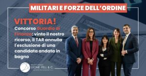 Concorso Guardia di Finanza: vinto il nostro ricorso, il TAR annulla l'esclusione di una candidata andata in bagno