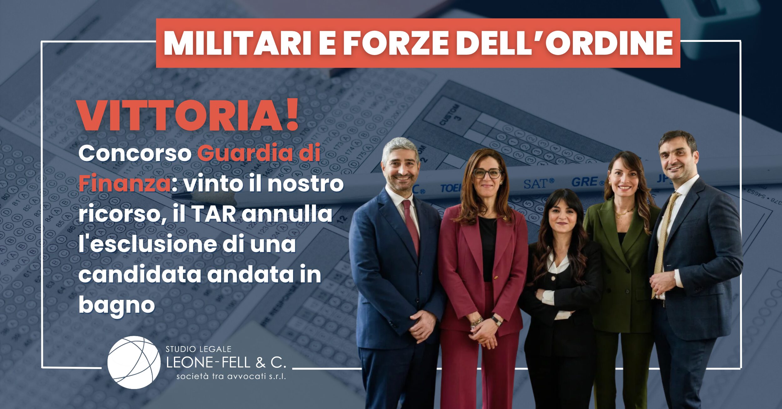 Concorso Guardia di Finanza: vinto il nostro ricorso, il TAR annulla l'esclusione di una candidata andata in bagno
