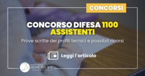 Concorso Difesa 1100 assistenti: prove scritte dei profili tecnici e possibili ricorsi