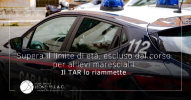 Escluso dal corso allievi maresciallo per limiti d'età